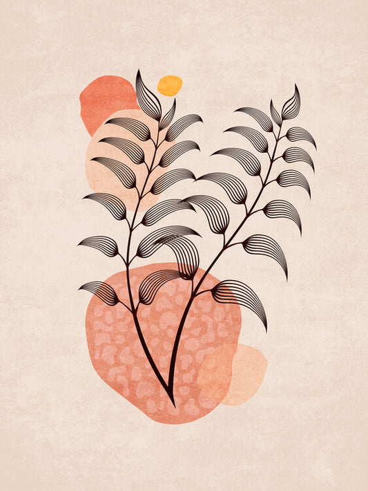 Leinwand Poster, Bilder Boho Leaves 07, Emel Tunaboylu, 60 × 80 cm