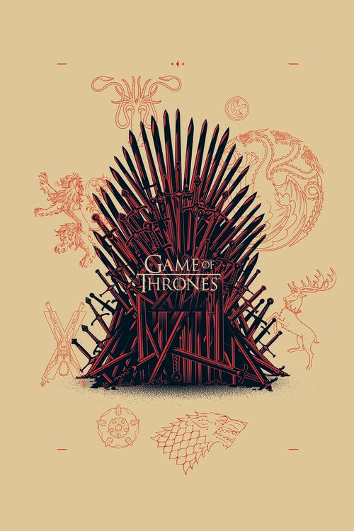 Game of Thrones - Iron Throne Poster, Plakat, 26.7 × 40 cm