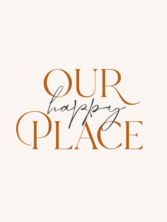 Leinwand Poster, Bilder Happy place, Studio Mottos, 60 × 80 cm