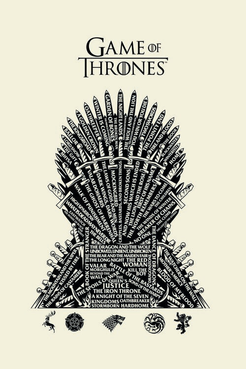 Game of Thrones - Iron Throne Poster, Plakat, 26.7 × 40 cm