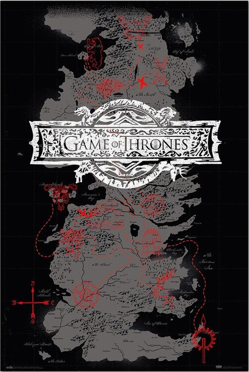 Game Of Thrones Poster, Plakat, 61 × 91.5 cm