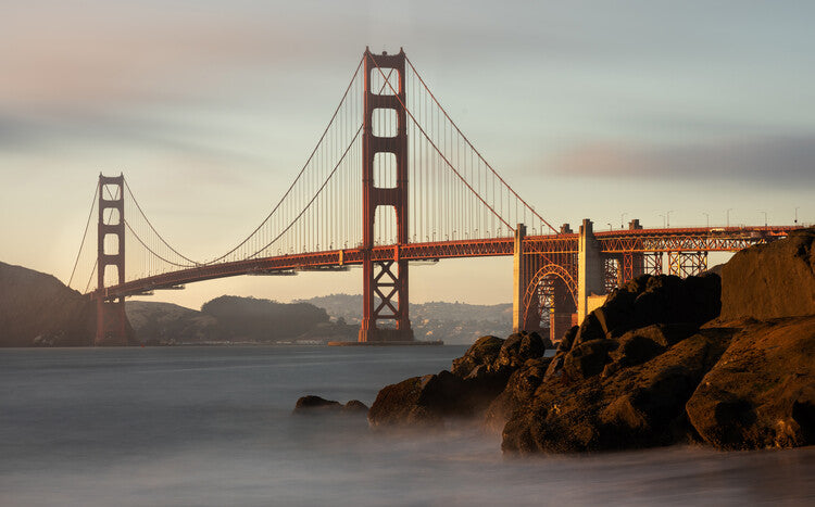 Leinwand Poster, Bilder Golden Gate Bridge, Ron Langager, 65 × 40 cm