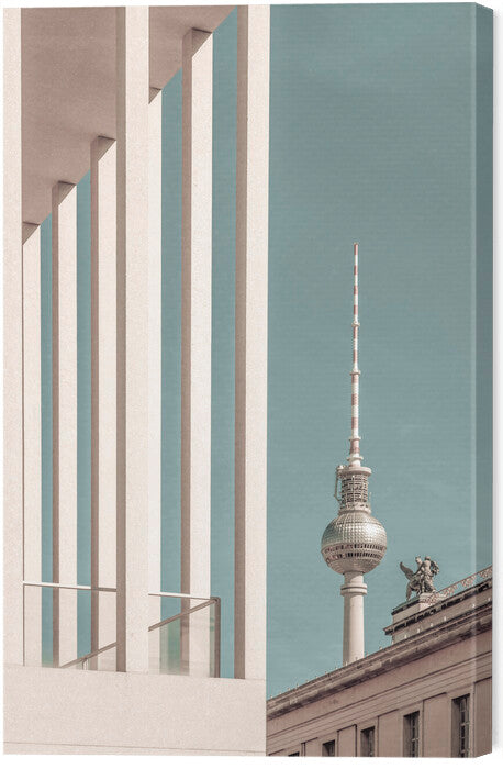 Leinwand Poster, Bilder BERLIN Television Tower & Museum Island | urban vintage style, Melanie Viola, 40 × 60 cm