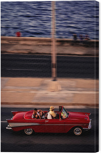 Leinwand Poster, Bilder Red Car Driving, Andreas Bauer, 40 × 60 cm