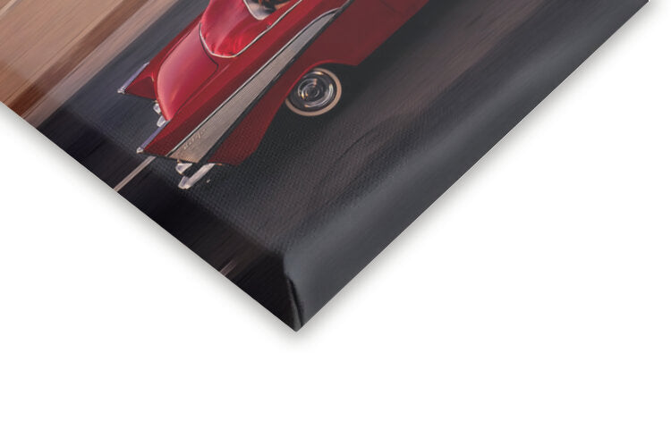 Leinwand Poster, Bilder Red Car Driving, Andreas Bauer, 40 × 60 cm