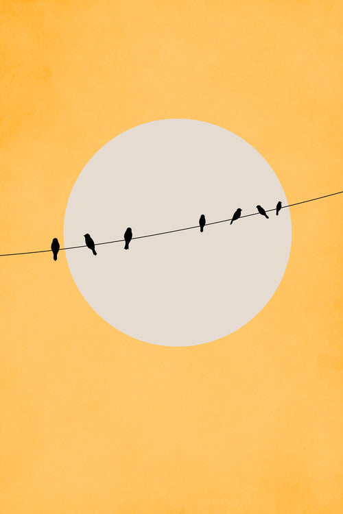 Leinwand Poster, Bilder Chirping And Chilling (At Day), Kubistika, 60 × 90 cm