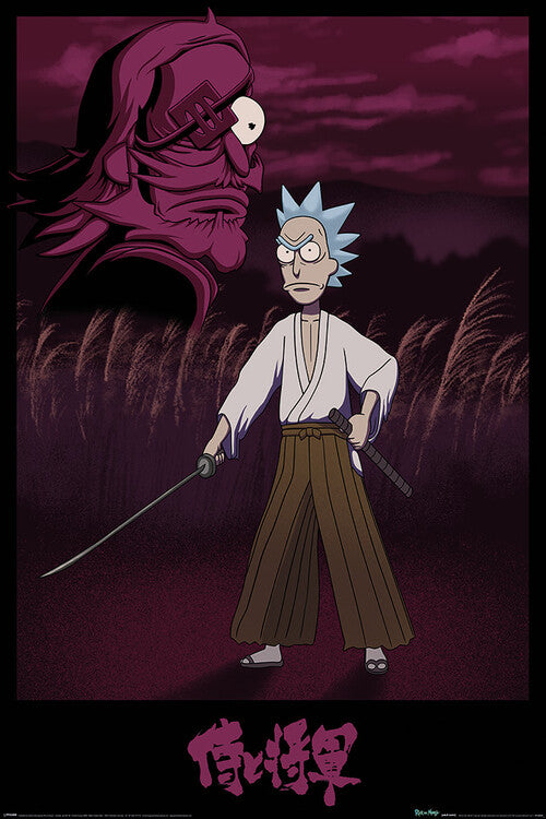 Rick and Morty - Samurai Rick Poster, Plakat, 61 × 91.5 cm