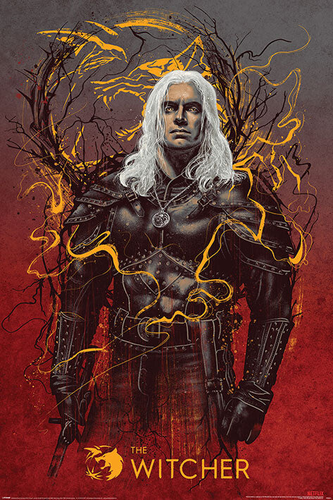 The Witcher - Geralt the White Wolf Poster, Plakat, 61 × 91.5 cm