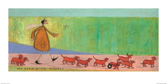 Kunstdruck Sam Toft - The March of the Sausages, 60 × 30 cm