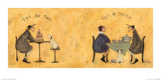 Kunstdruck Sam Toft - Tea for Two Tea for Three, 60 × 30 cm
