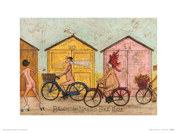 Kunstdruck Sam Toft - Brighton Naked Bike Ride, 40 × 30 cm