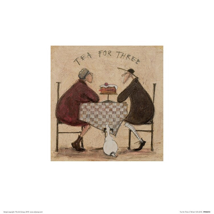 Kunstdruck Sam Toft - Tea for Three II, 40 × 40 cm