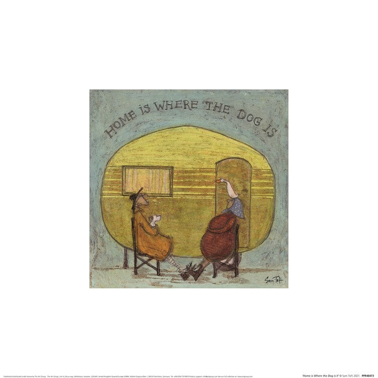 Kunstdruck Sam Toft - Home is Where The Dog Is, 30 × 30 cm