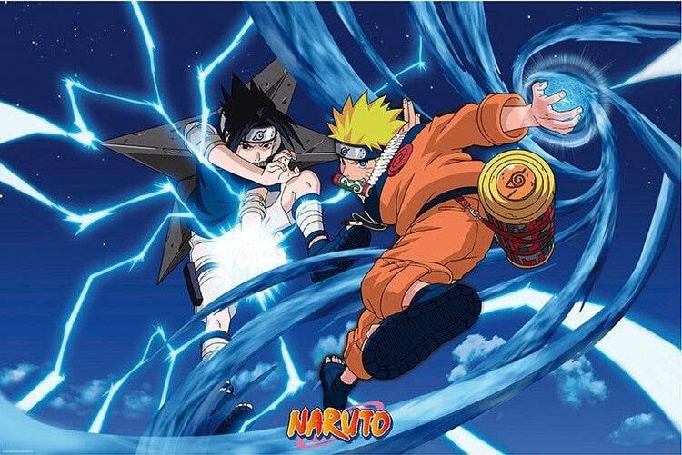 Naruto Shippuden - Naruto & Sasuke Poster, Plakat, 91.5 × 61 cm