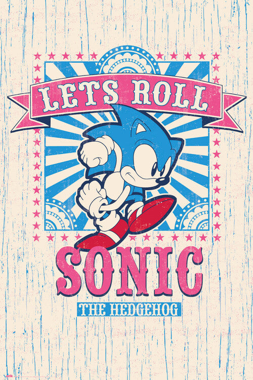 Sonic the Hedgehog - Let‘s Roll Poster, Plakat, 61 × 91.5 cm
