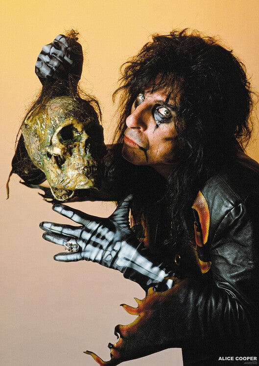 Alice Cooper - With Skull 1987 Poster, Plakat, 59.4 × 84.1 cm