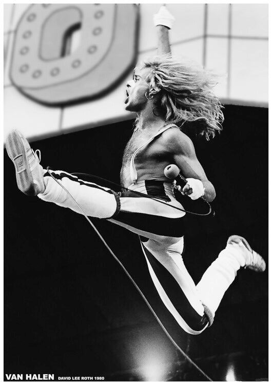 Van Halen - David Lee Roth 1980 Poster, Plakat, 59.4 × 84.1 cm