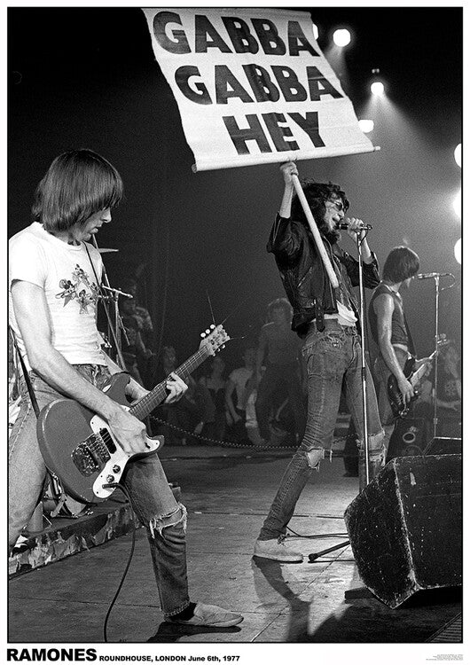 Ramones Roundhouse - London 1977 Poster, Plakat, 59.4 × 84.1 cm