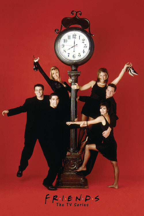 Friends - Red wall clock Poster, Plakat, 26.7 × 40 cm