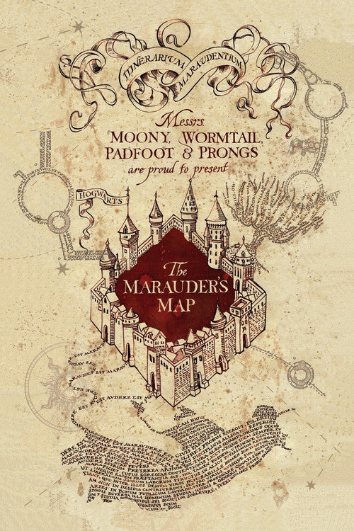 Harry Potter - Karte des Rumtreibers Poster, Plakat, 26.7 × 40 cm