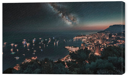 Leinwand Poster, Bilder Monaco Night, Manjik Pictures, 65 × 40 cm
