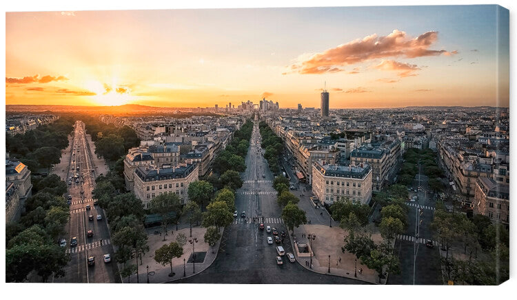 Leinwand Poster, Bilder Paris Panorama, Manjik Pictures, 70 × 40 cm