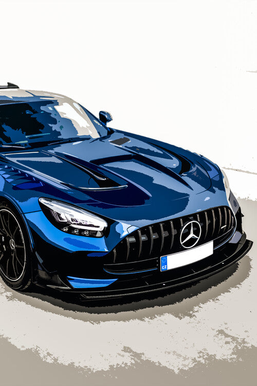 Leinwand Poster, Bilder Mercedes AMG GTR Car Poster, 60 × 90 cm