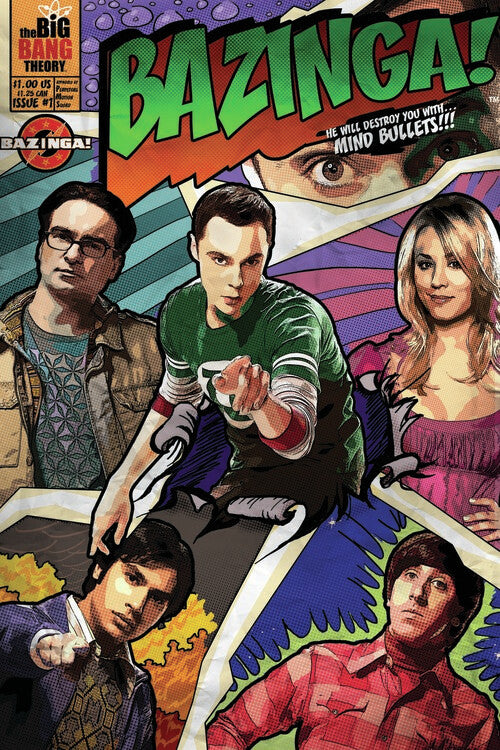 The Big Bang Theory - Bazinga Poster, Plakat, 26.7 × 40 cm