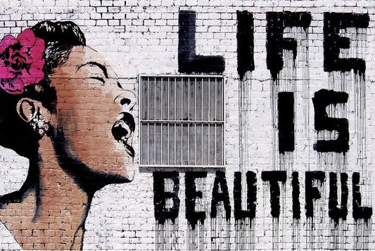 Kunstdruck Banksy - Life is Beautiful, 91.5 × 61 cm