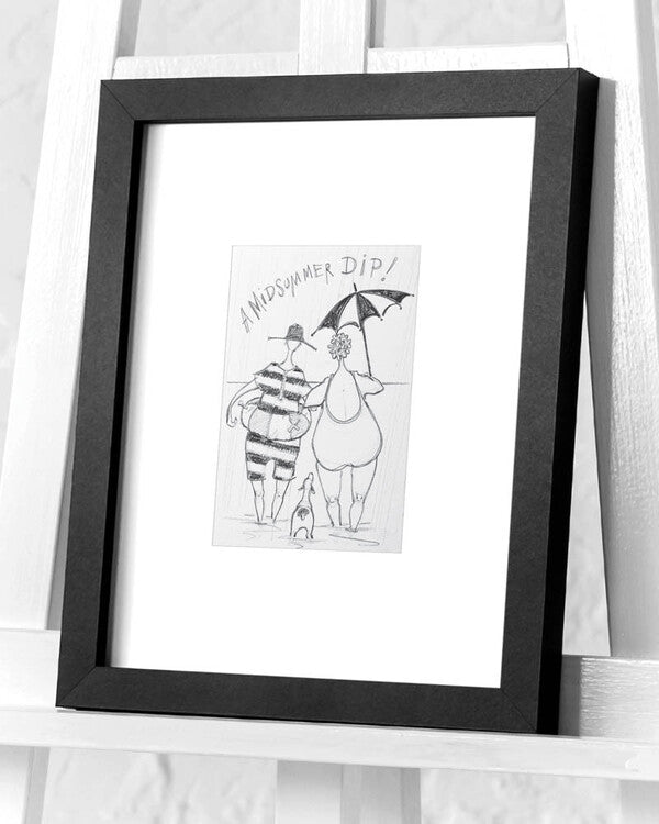 Sam Toft - A Midsummer Dip Gerahmte Poster, Bilder, 34.3 × 44.5 cm