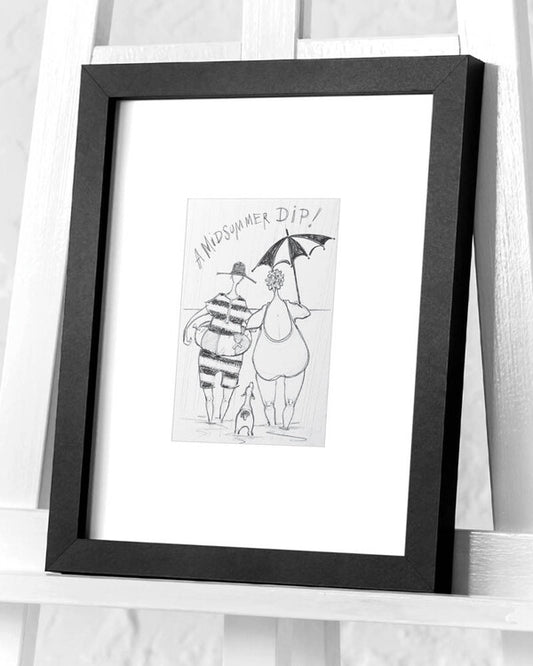 Sam Toft - A Midsummer Dip Gerahmte Poster, Bilder, 34.3 × 44.5 cm