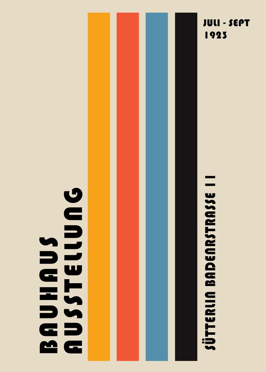 Leinwand Poster, Bilder Bauhaus Ausstellung, 65 × 90 cm