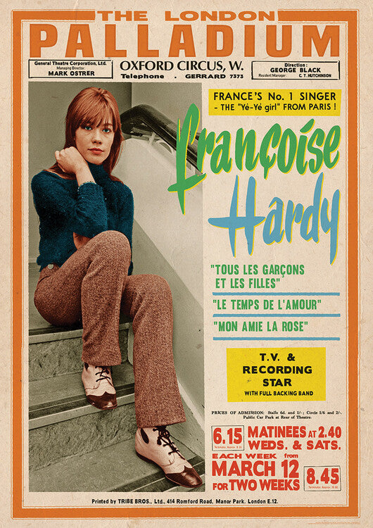 Francoise Hardy - Live at London Poster, Plakat, 59.4 × 84.1 cm