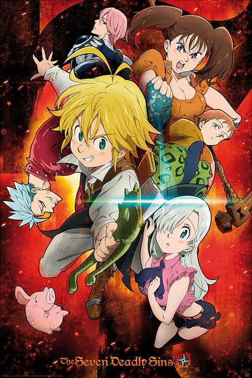 The Seven Deadly Sins - Characters Poster, Plakat, 61 × 91.5 cm