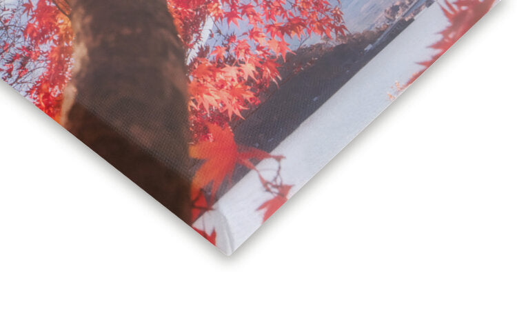 Leinwand Poster, Bilder Mt.fuji is in the autumn leaves, Makiko Samejima, 55 × 70 cm