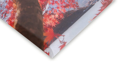 Leinwand Poster, Bilder Mt.fuji is in the autumn leaves, Makiko Samejima, 55 × 70 cm