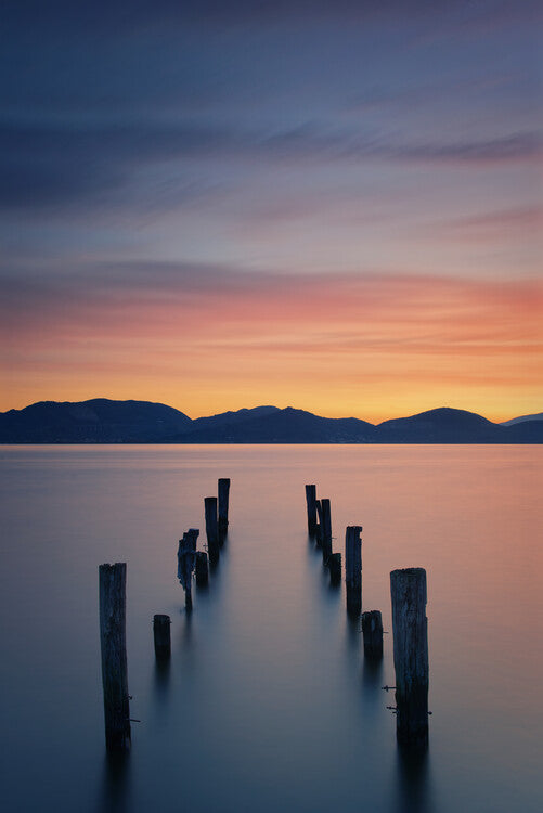 Leinwand Poster, Bilder Sunrise on the Lake, Simon Rohl, 60 × 90 cm