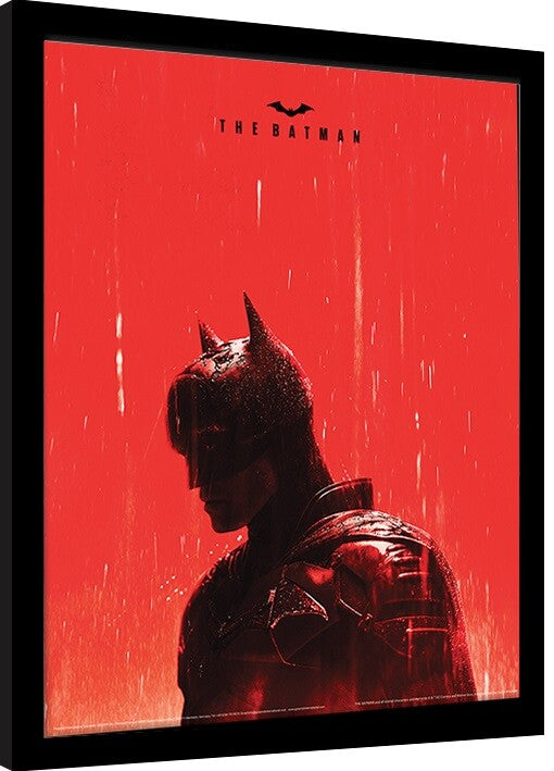 The Batman - Rain Gerahmte Poster, Bilder, 34.3 × 44.5 cm