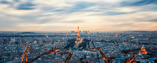 Leinwand Poster, Bilder Paris City Panorama, 100 × 40 cm