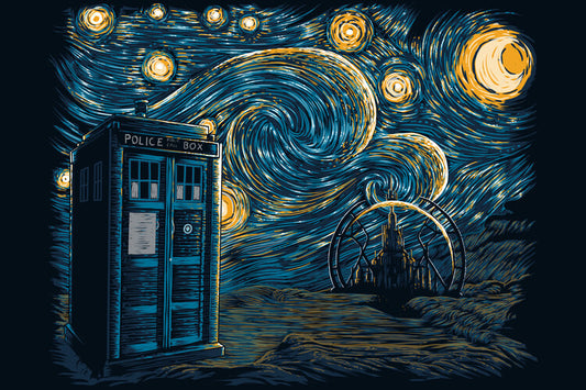 Leinwand Poster, Bilder Starry Gallifrey, 90 × 60 cm