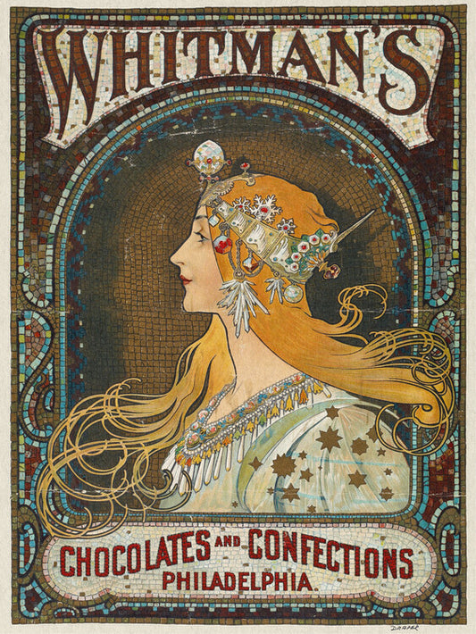 Whitman's Chocolates & Confections, Alfons Mucha Poster, Plakat, 30 × 40 cm