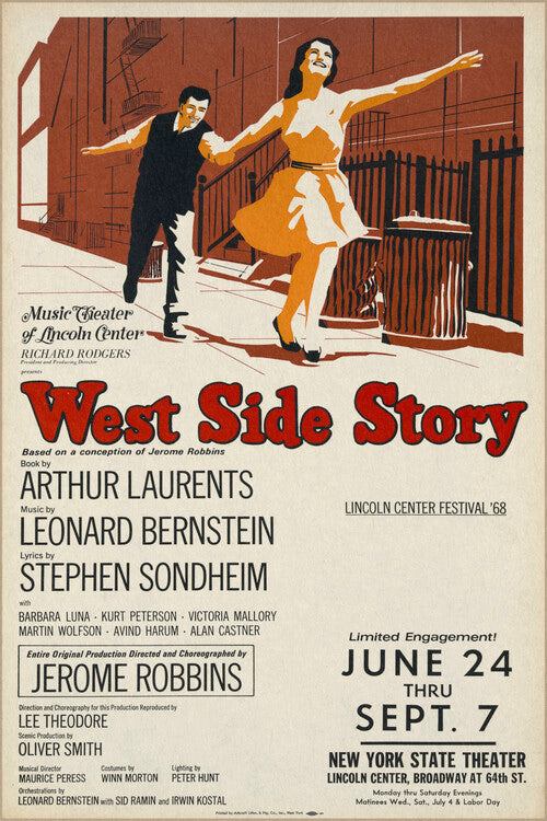 West Side Story, 1968 Poster, Plakat, 26.7 × 40 cm