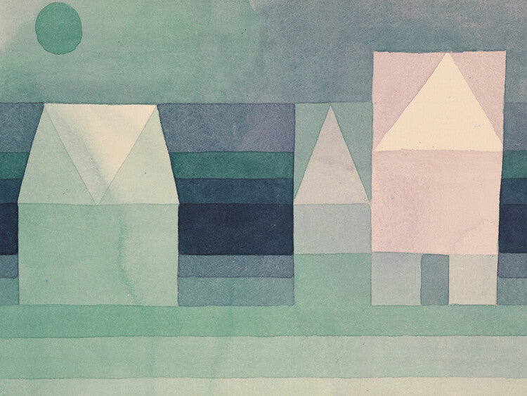 Three Houses, Paul Klee Poster, Plakat, 40 × 30 cm