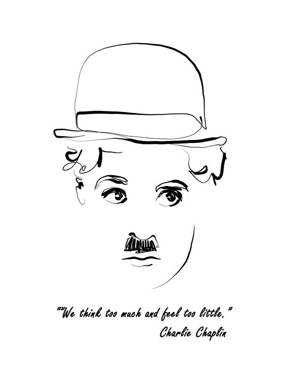 Leinwand Poster, Bilder Charlie line drawing, 60 × 80 cm