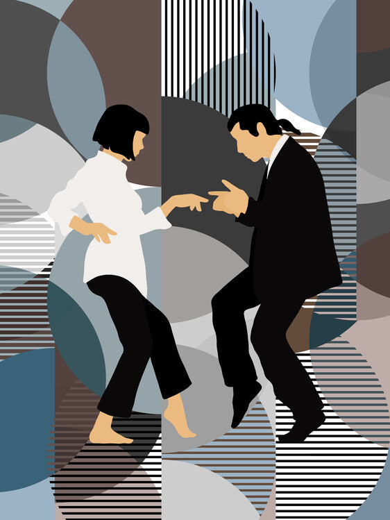 Leinwand Poster, Bilder Retro Dance Scene, 60 × 80 cm