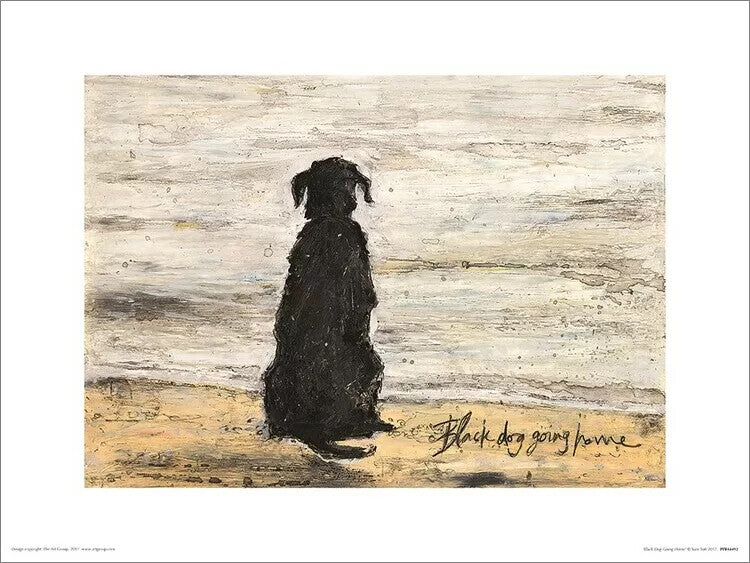 Kunstdruck Sam Toft - Black Dog Going Home, 40 × 30 cm