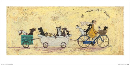 Kunstdruck Sam Toft - The Doggie Taxi Service, 100 × 50 cm