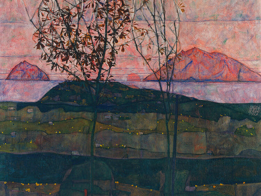 Setting Sun, Egon Schiele Poster, Plakat, 40 × 30 cm