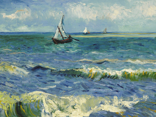 The sea at Saintes-Maries-de-la-Mer, Vincent van Gogh Poster, Plakat, 40 × 30 cm