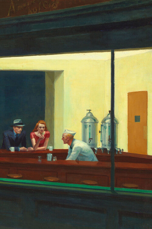 Leinwand Poster, Bilder Night Prowlers, Edward Hopper, 60 × 90 cm